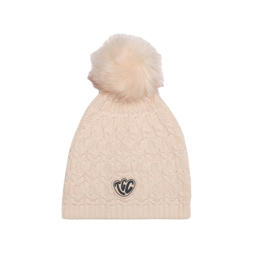 The Girl Club | The Collectibles Organic Lace Knit Beanie Cream