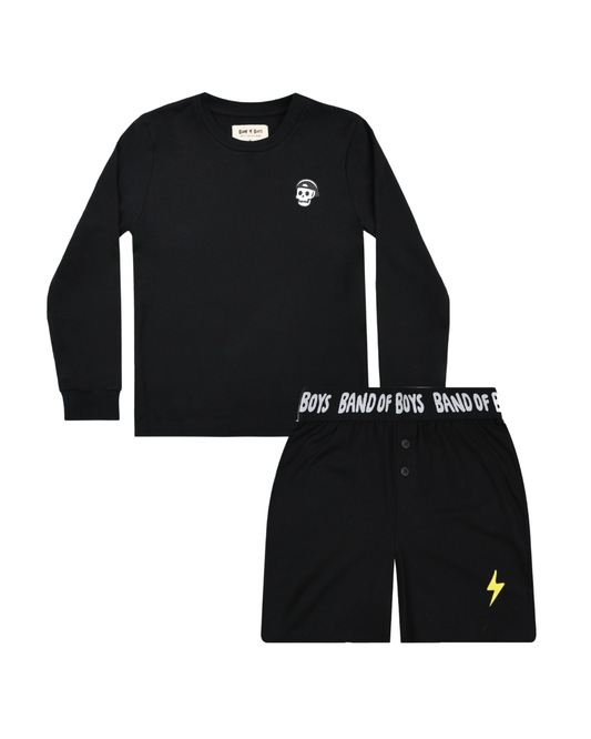 Band of Boys Black Skull Skater Pyjamas