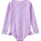 Milky Pretty Posy Long Sleeve Swimsuit