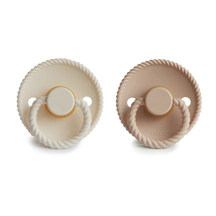 Frigg Rope Natural Rubber Pacifiers Cream | Croissant