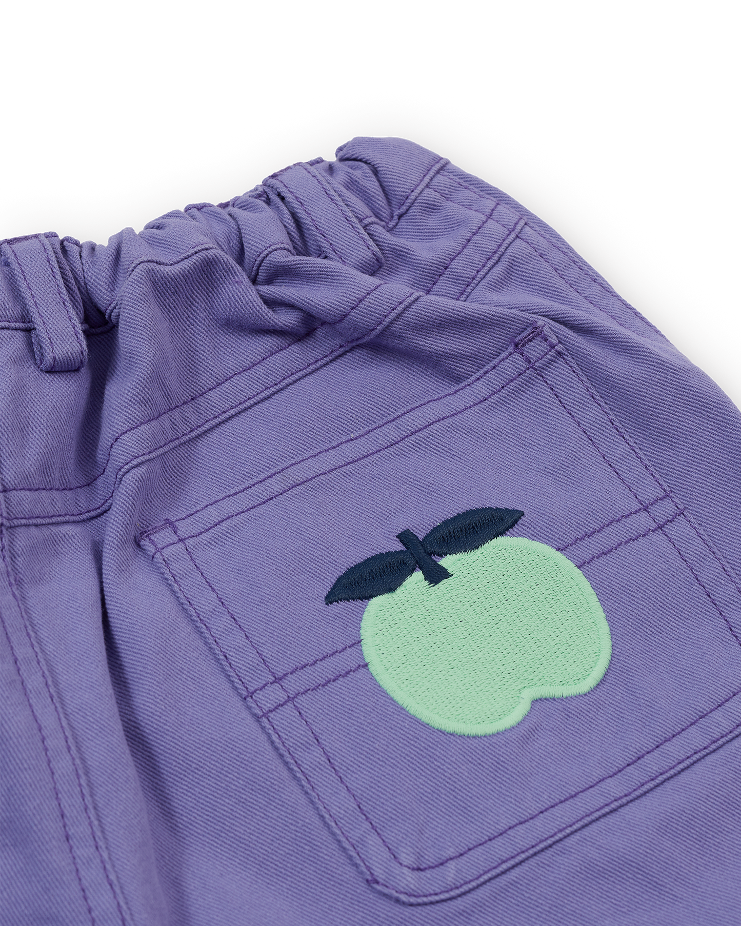 Goldie + Ace Wide Leg Apple Denim Shorts