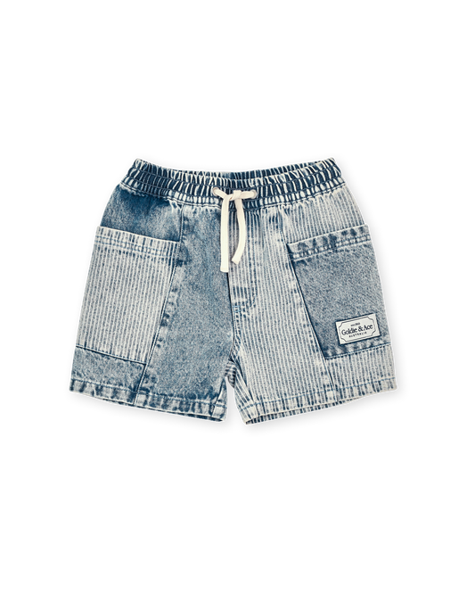 Goldie + Ace Pin Stripe Noah Pocket Shorts