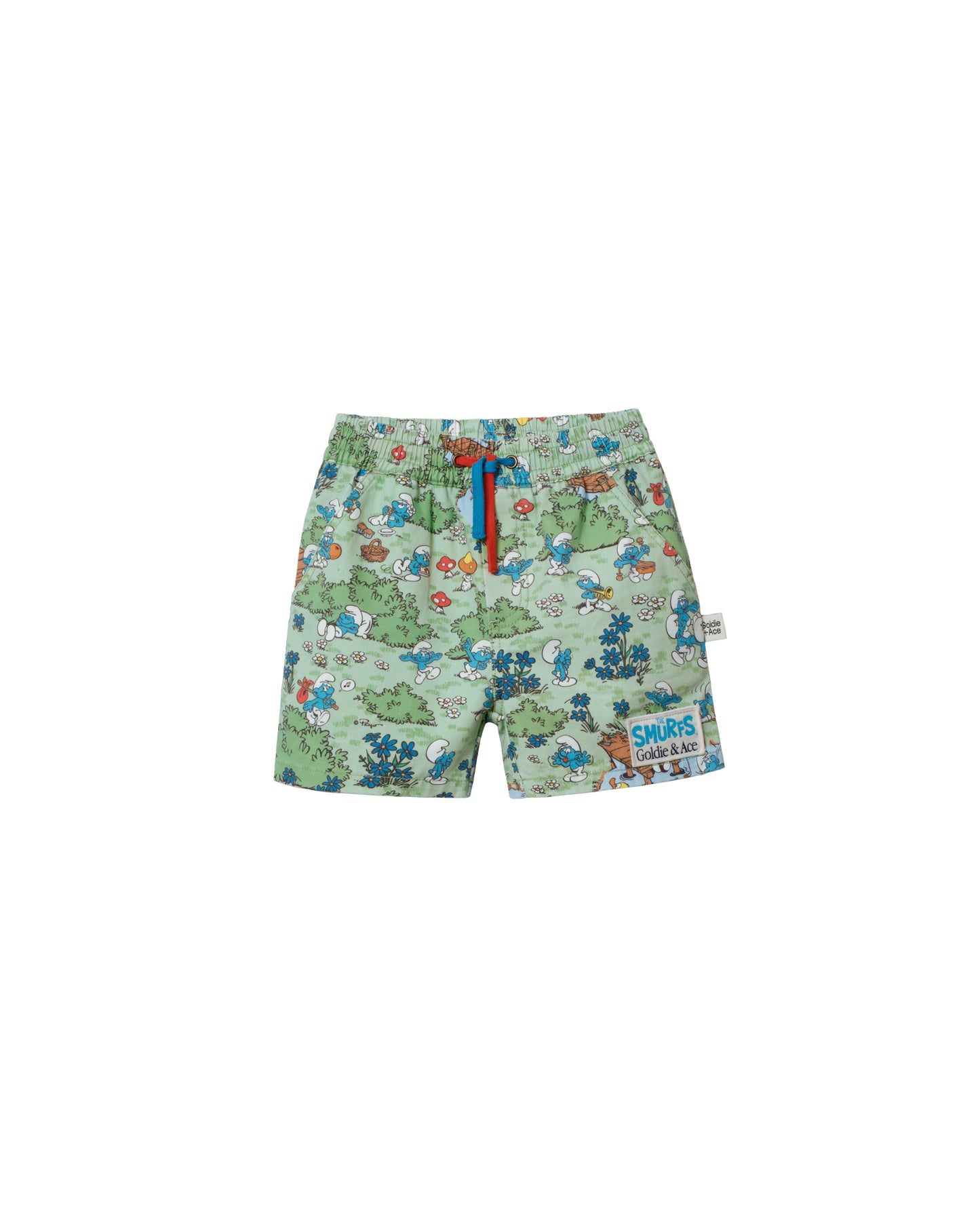 Goldie + Ace The Smurfs Village Print Shorts