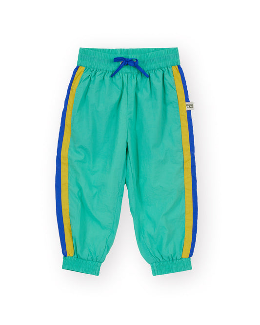 Goldie + Ace Retro Lightweight Sporty Pants Blue | Green