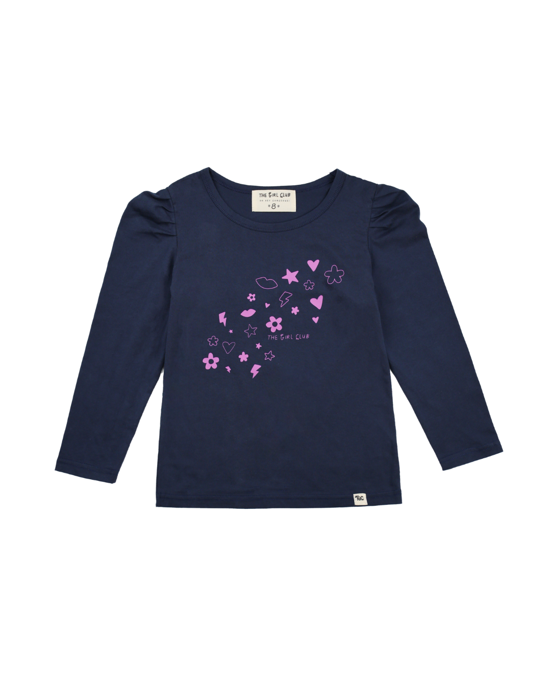 The Girl Club Navy Icons Long Sleeve Tee