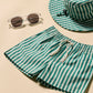 Wilson & Frenchy Green Bean Stripe Swim Board Short