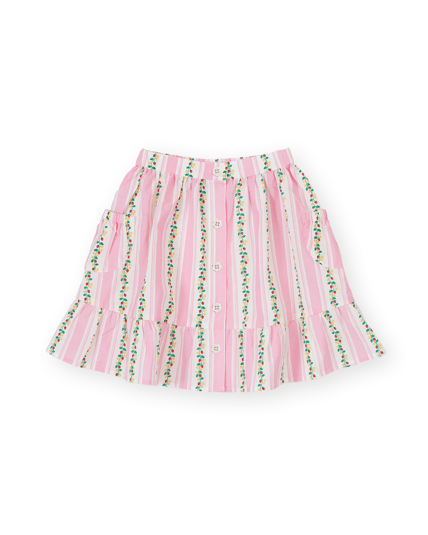 Goldie + Ace Antique Stripe Strawberry Peplum Skirt