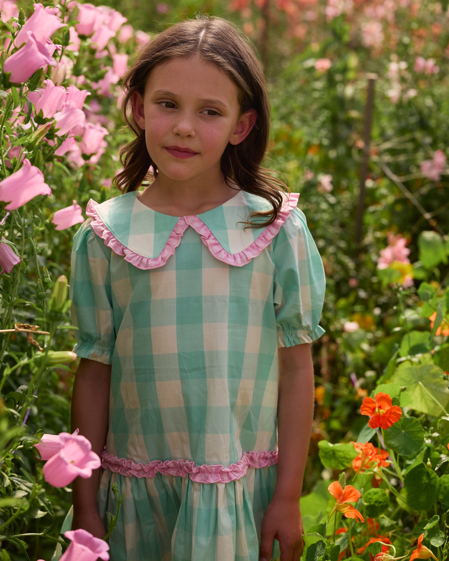 Goldie + Ace Gingham Collar Dress