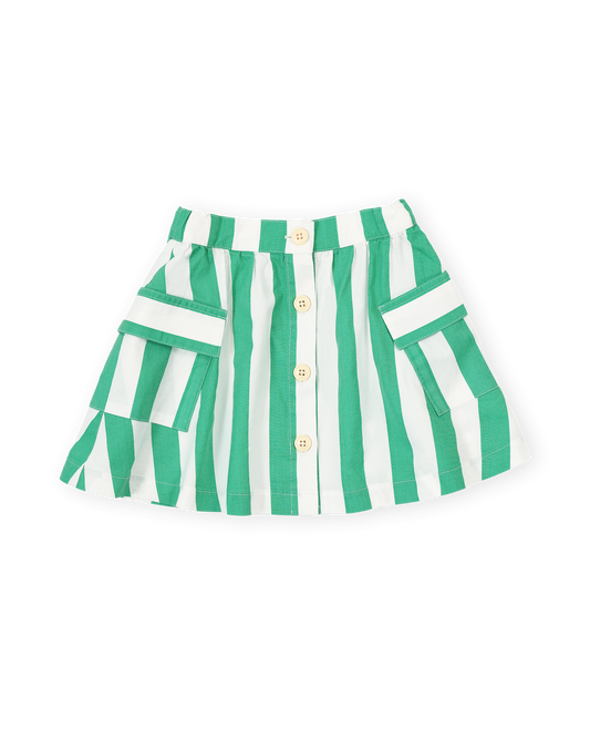 Goldie + Ace Happy Stripe Pocket Skirt