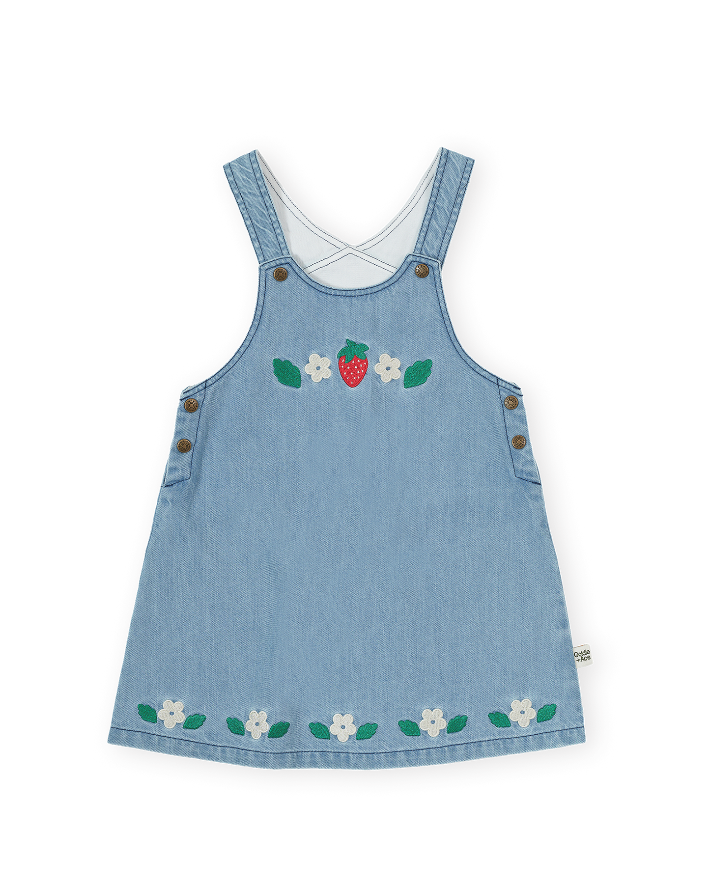 Goldie + Ace Wild Strawberry Pinafore Dress