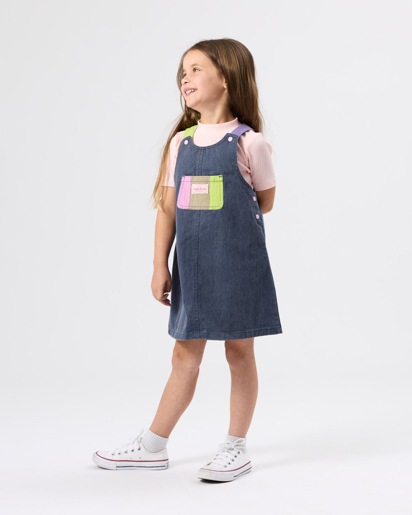 Goldie + Ace Colour Pop Pinafore Dress