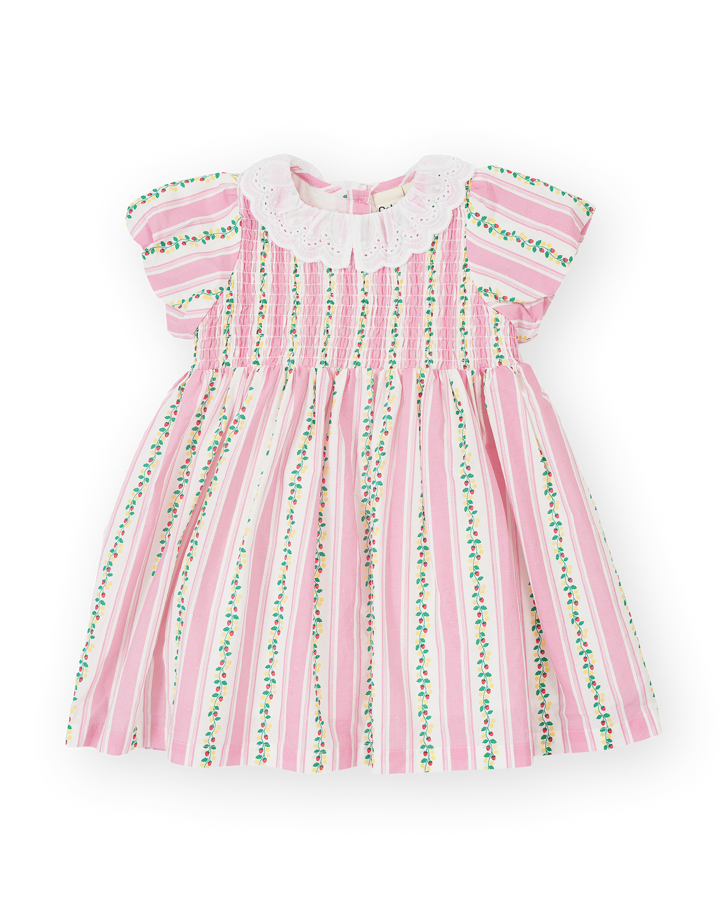 Goldie + Ace Antique Stripe Strawberry Flo Smocked Dress