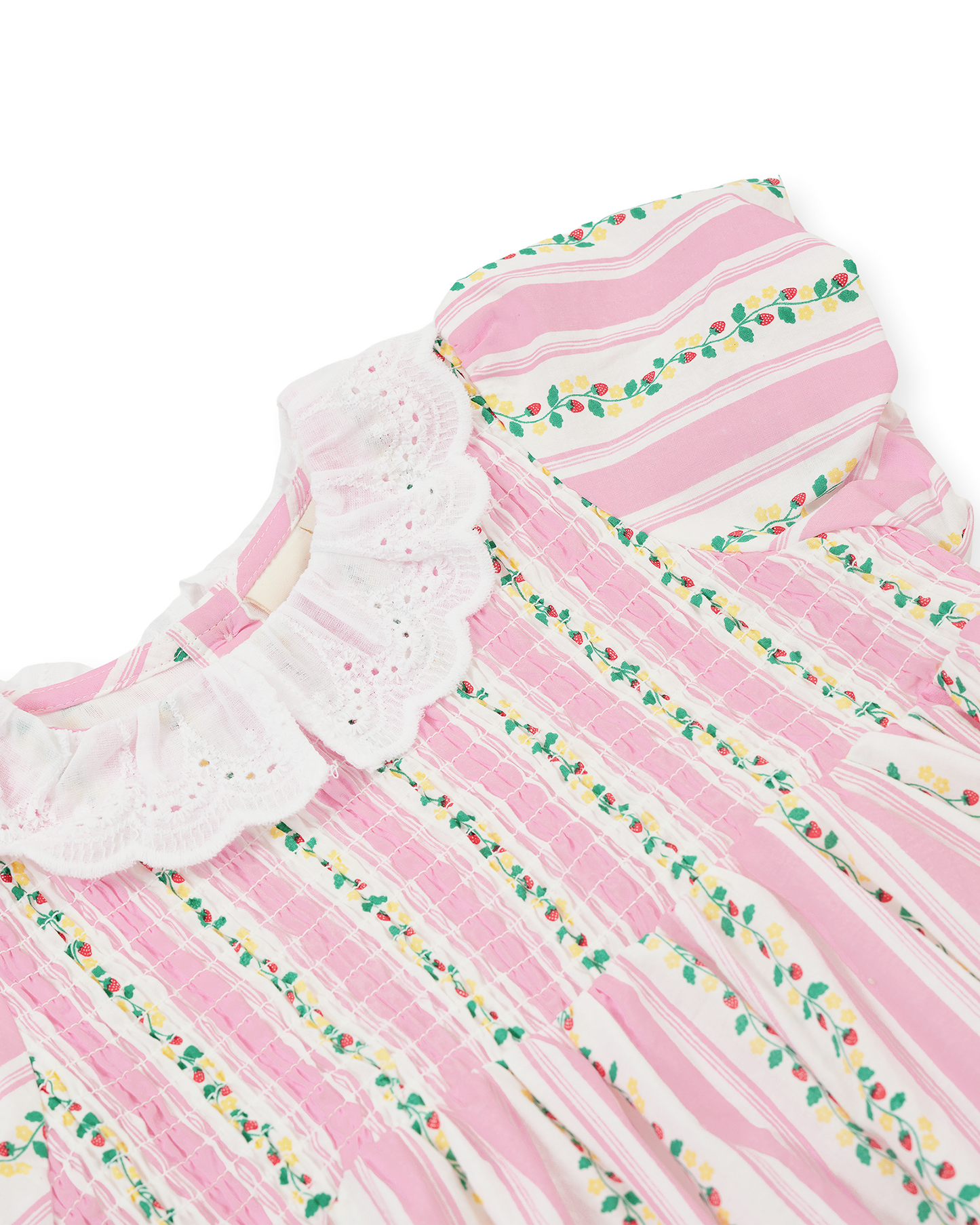 Goldie + Ace Antique Stripe Strawberry Flo Smocked Dress