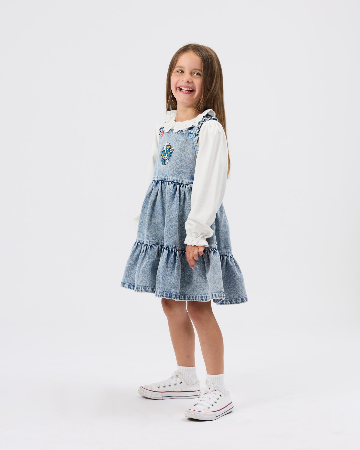 Goldie + Ace The Smurfette Pinafore Denim Dress
