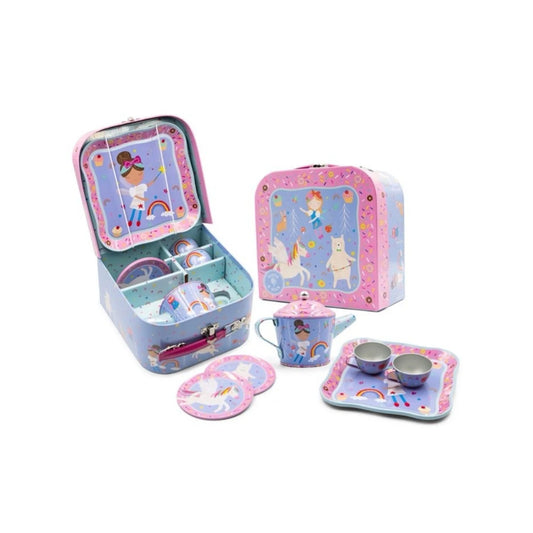 Floss & Rock 7 Piece Tin Tea Set | Rainbow Fairy