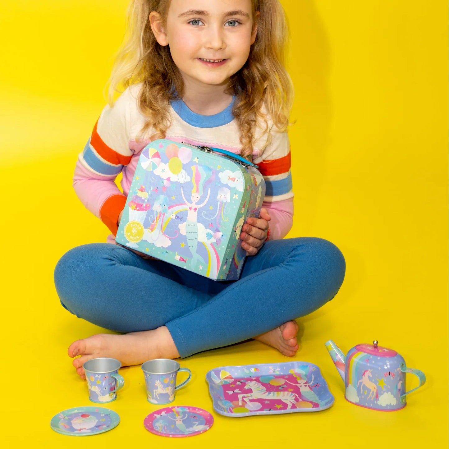 Floss & Rock 7 Piece Tin Tea Set | Fantasy