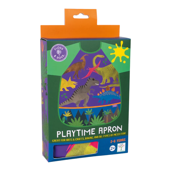 Floss & Rock Messy Apron Dinosaur