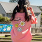 The Girl Club Coral Happy Icons Tee