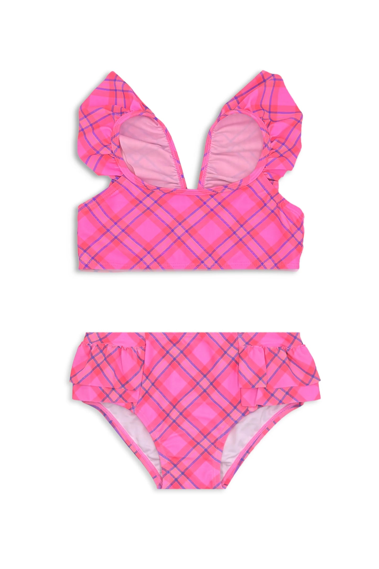 Milky Plaid Check Bikini