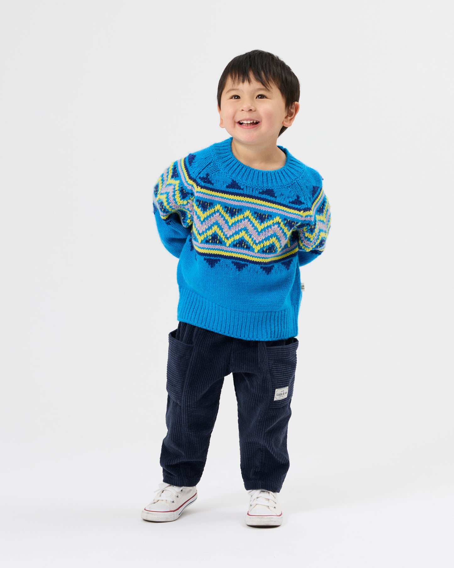 Goldie + Ace Apres Ski Knit Jumper Blue