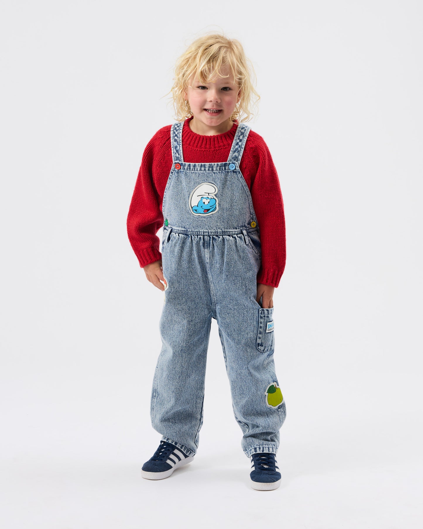 Goldie + Ace The Smurfs Patch Austin Overalls
