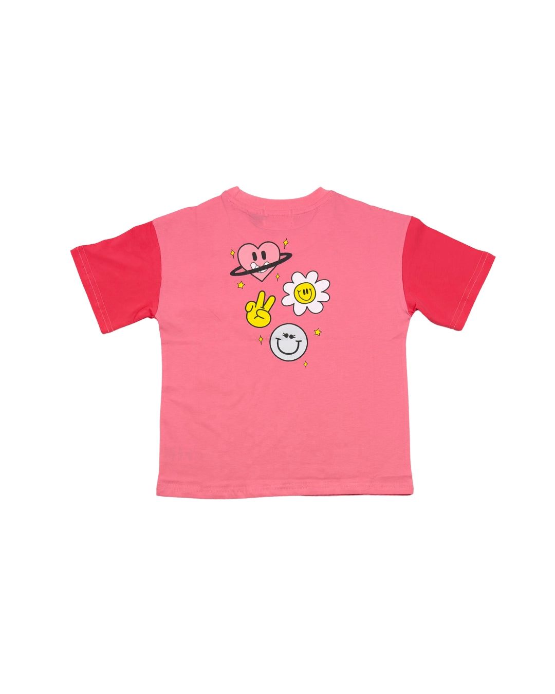 The Girl Club Coral Happy Icons Tee