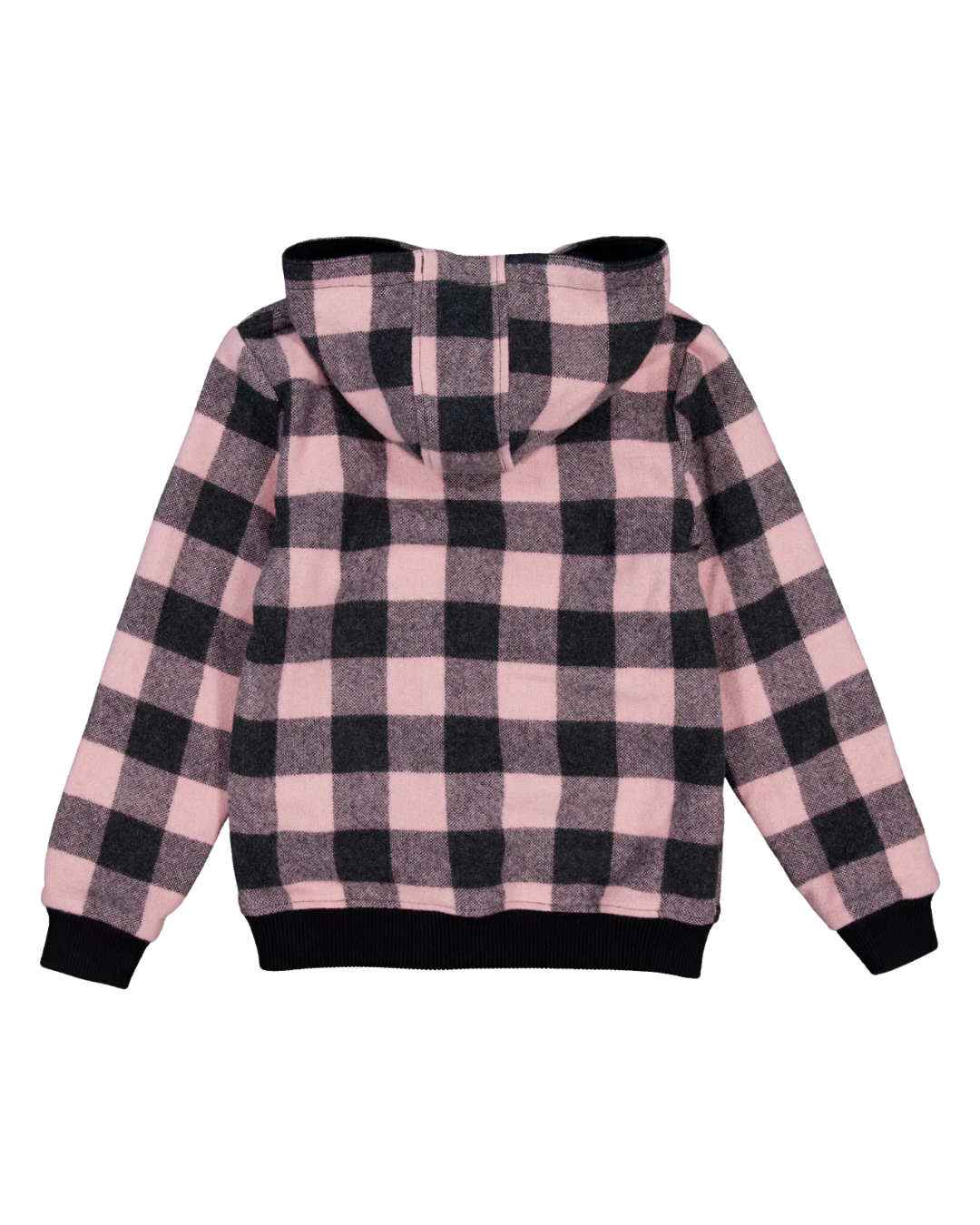 Swanndri Kid's Crooked River Wool Hoodie Pink Salt/Charcoal