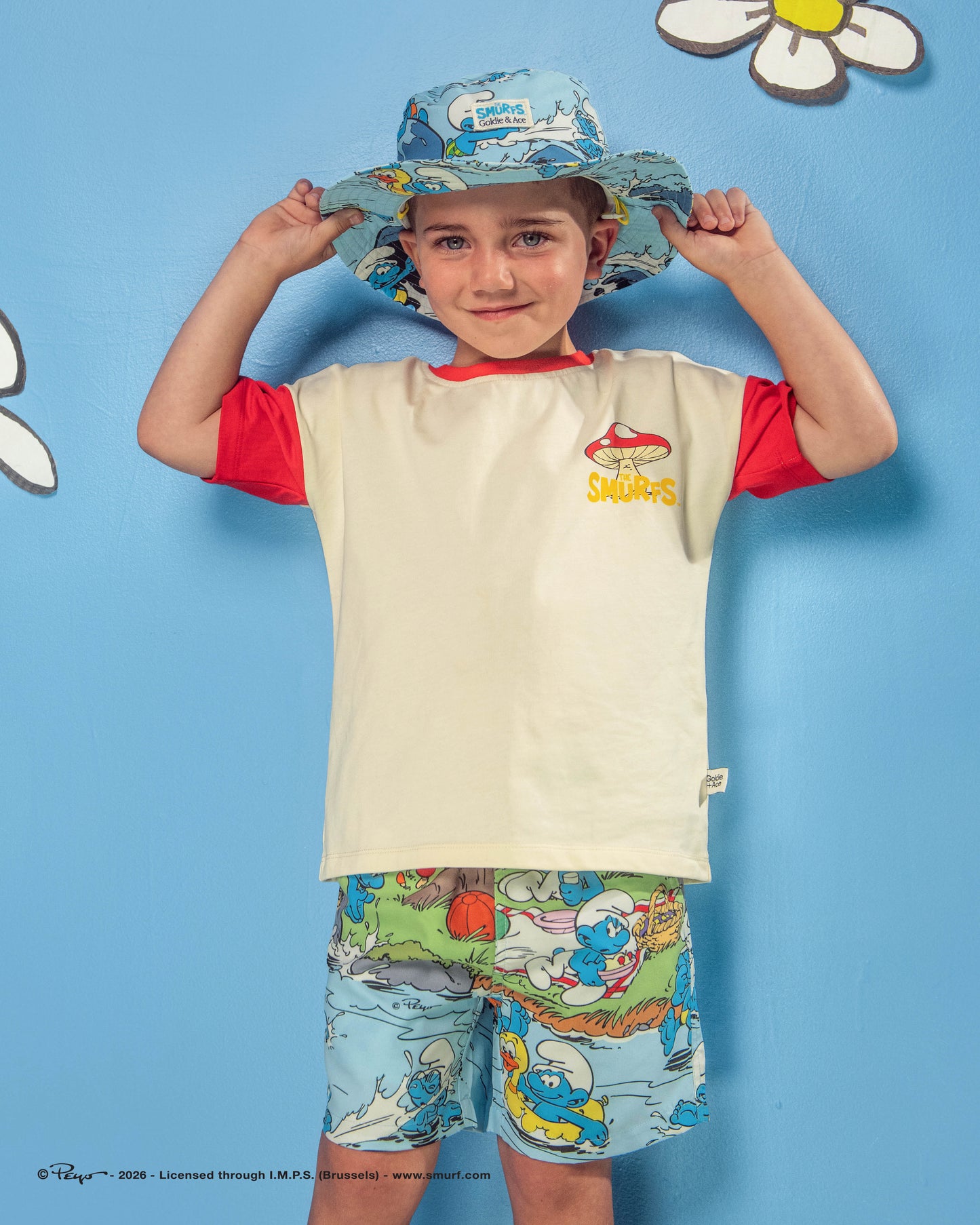 Goldie + Ace The Smurfs Splash Boardshort