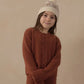Rylee + Cru Scallop Cardigan Brick