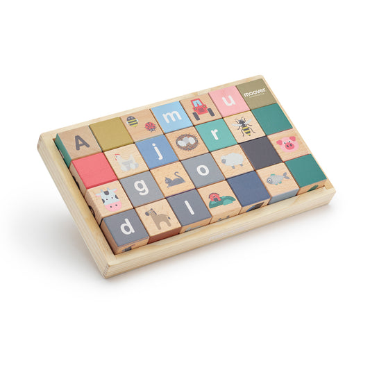 Moover Wooden Alphabet Blocks Farm