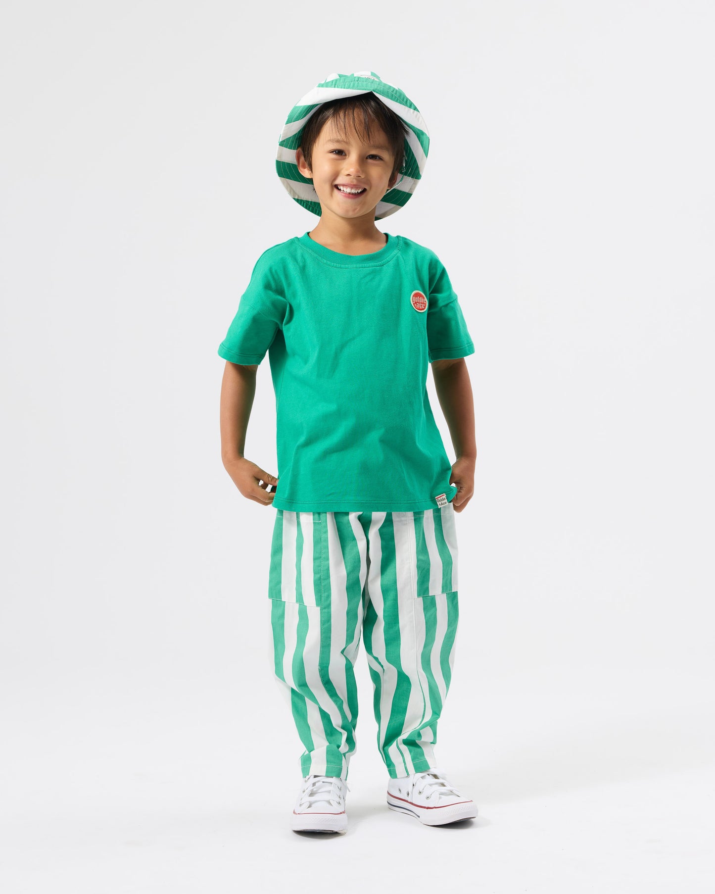 Goldie + Ace Happy Stripe Bucket Hat
