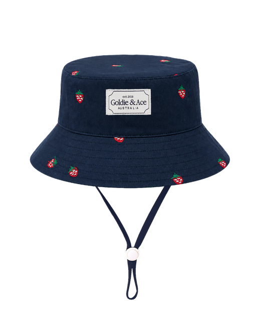 Goldie + Ace Mini Strawberry Embroidered Bucket Hat