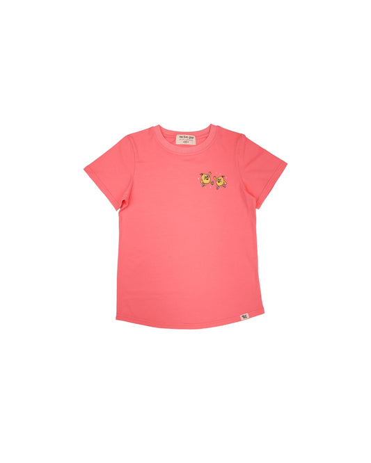 The Girl Club Coral Happy Icons Tee