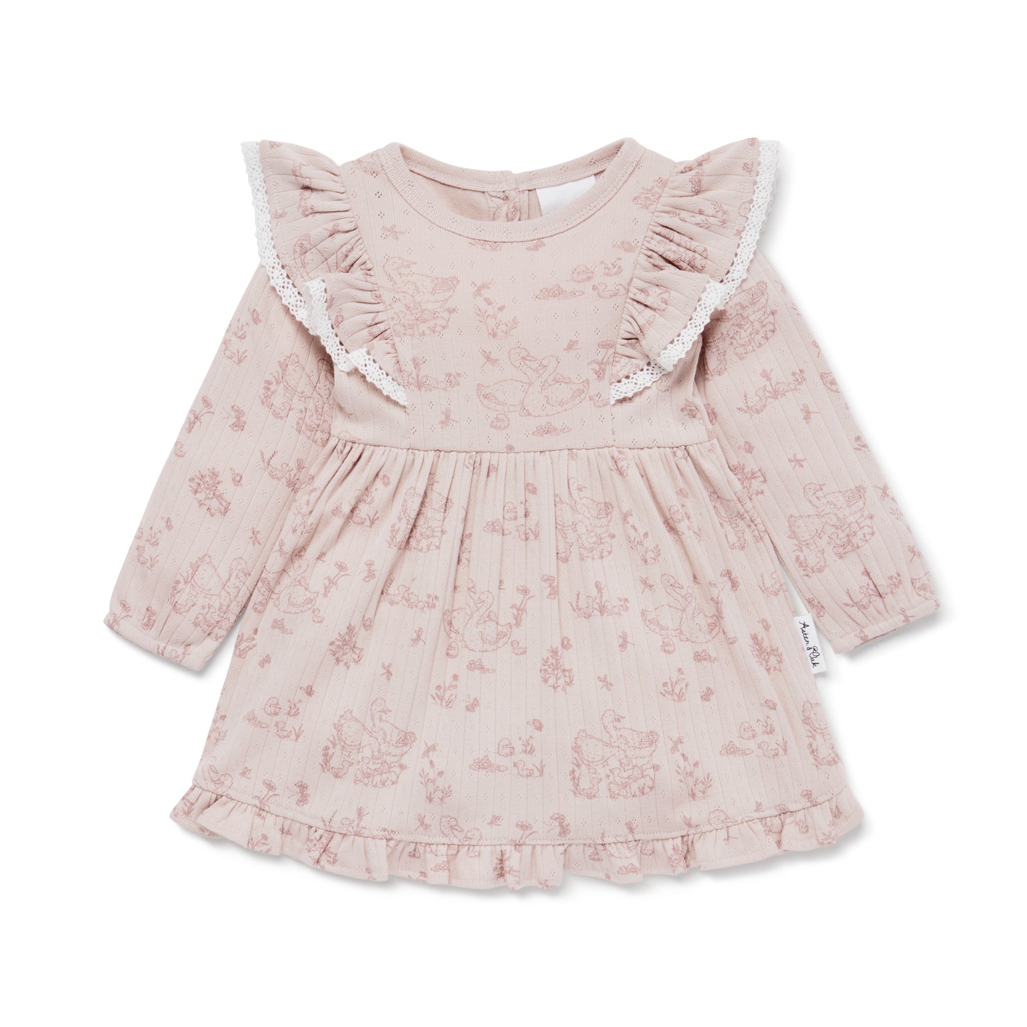 Aster & Oak Duck Family Ruffle Dress