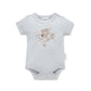 Aster & Oak Flying Oli Bear Print Onesie Blue