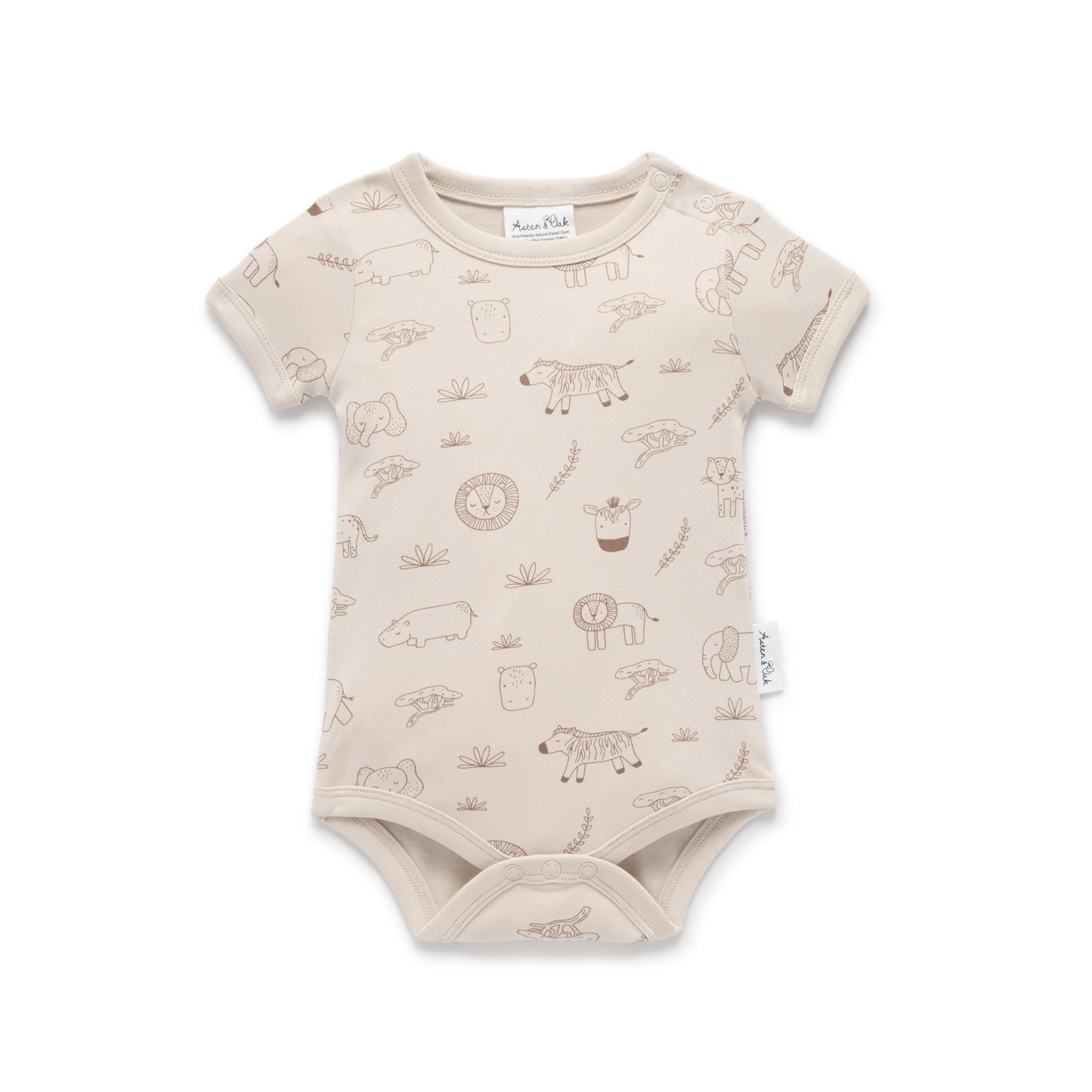 Aster & Oak Safari Adventure Onesie Beige