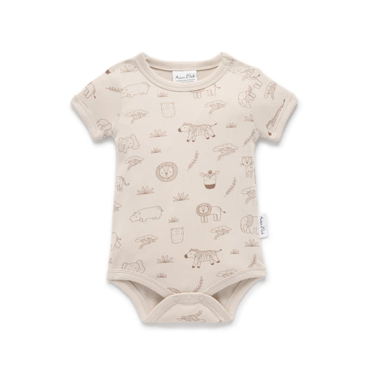 Aster & Oak Safari Adventure Onesie Beige