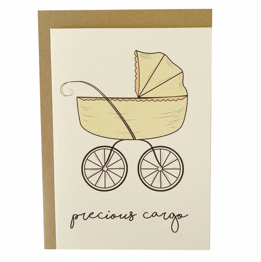 Antique Pram Greeting Card