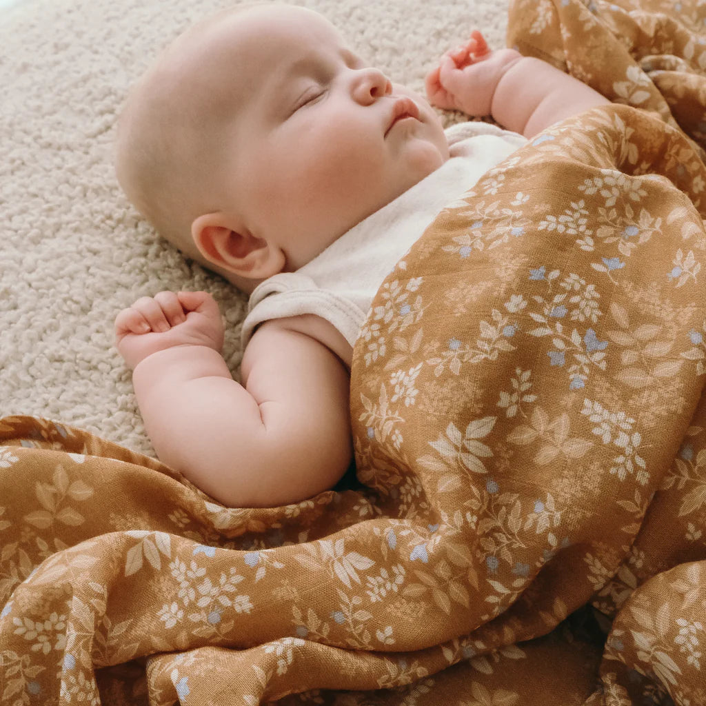 Fox & Fallow Gold Holly Organic Muslin Wrap