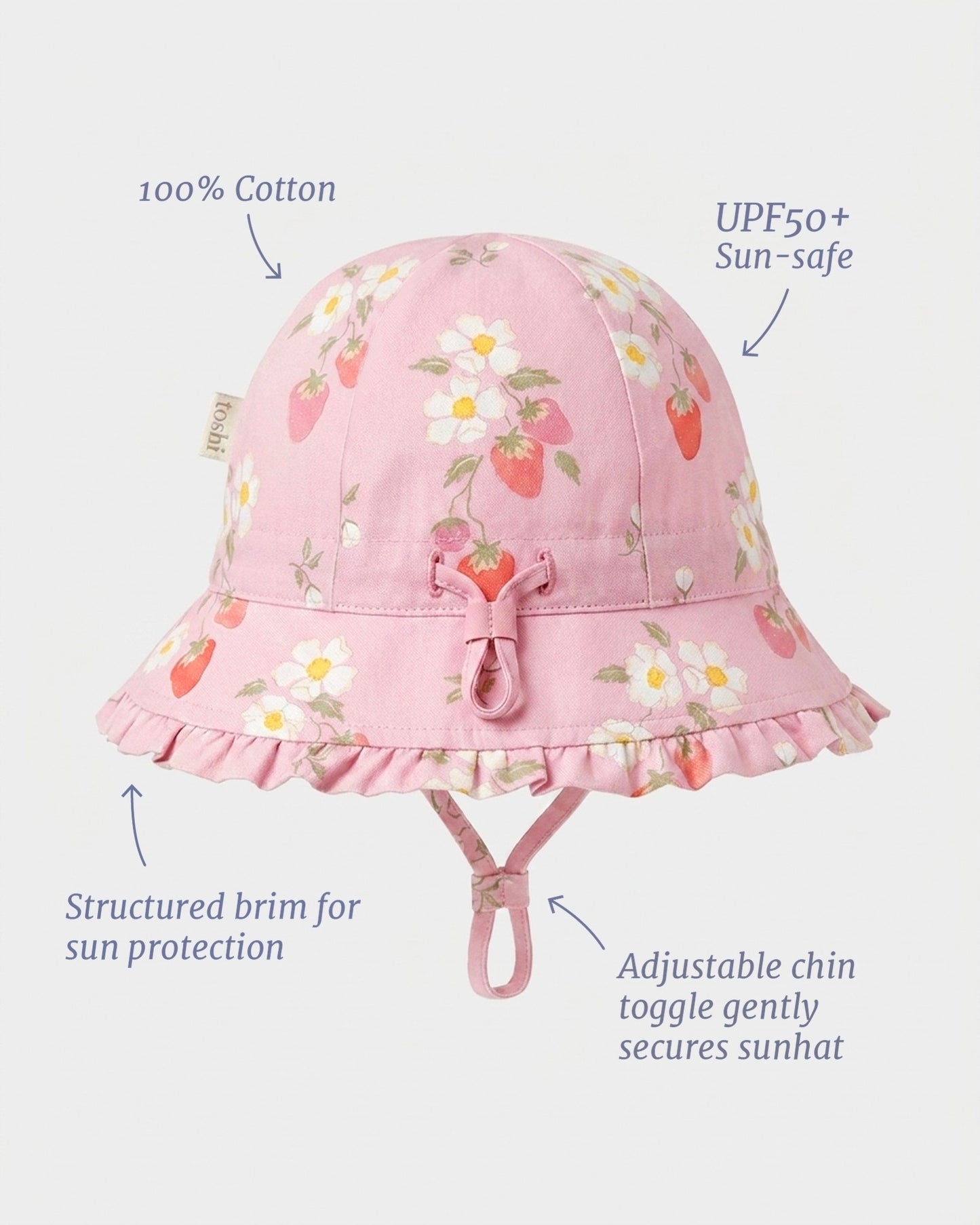 Toshi Bell Hat Arcadia Strawberry Fields Blossom