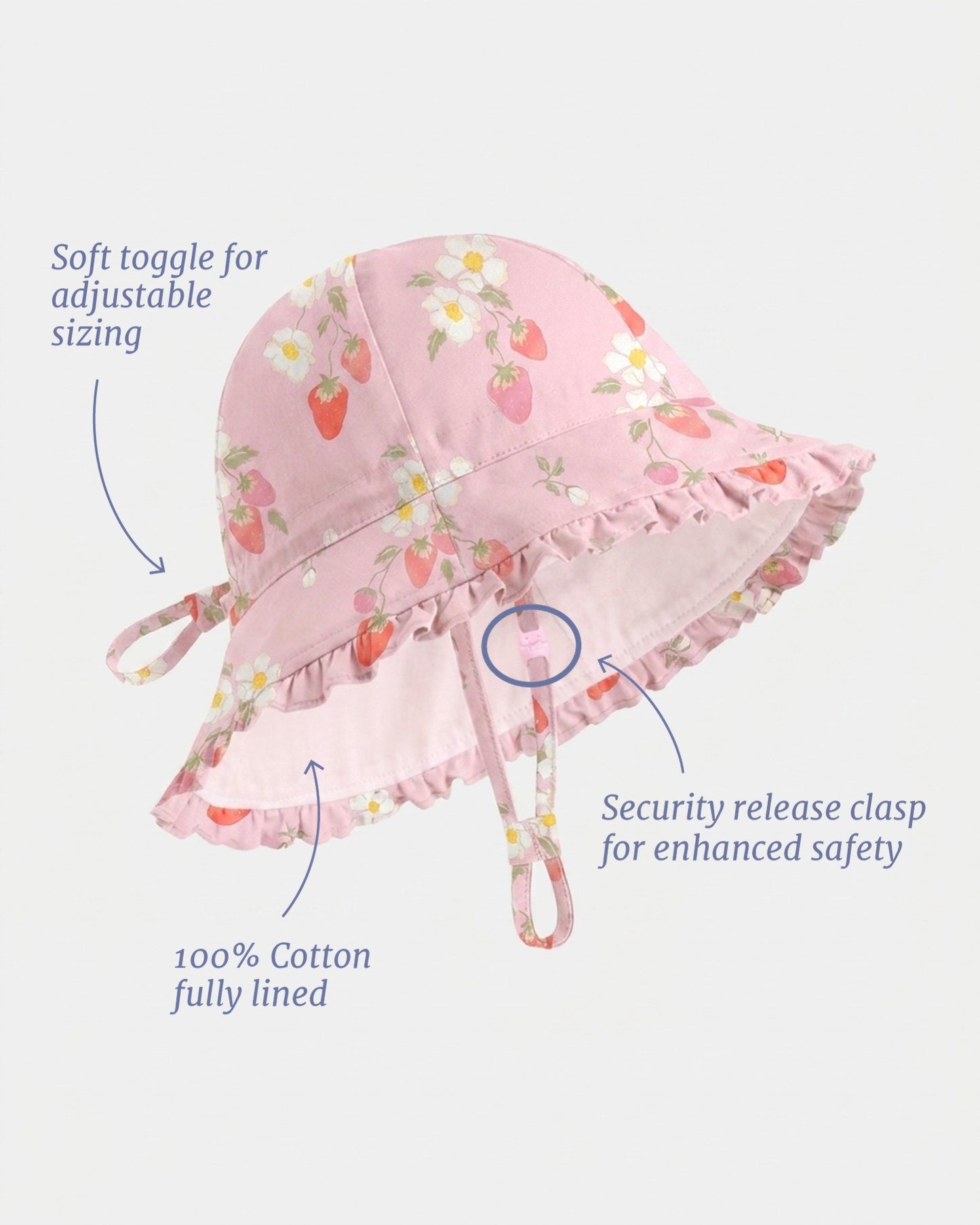 Toshi Bell Hat Arcadia Strawberry Fields Blossom