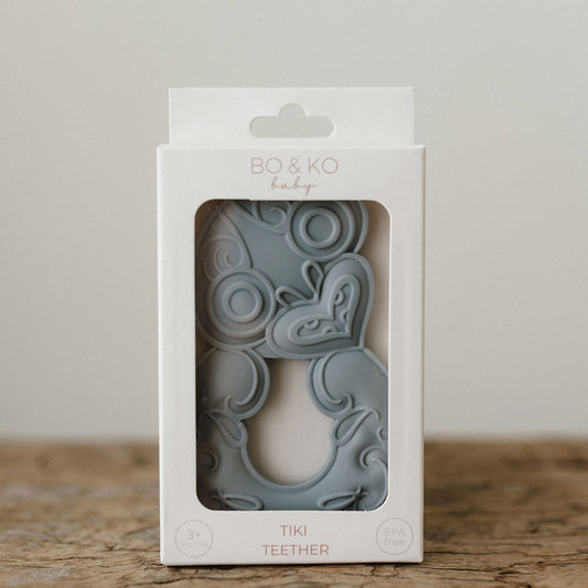 Bo & Ko Tiki Teether  Duck Egg Blue