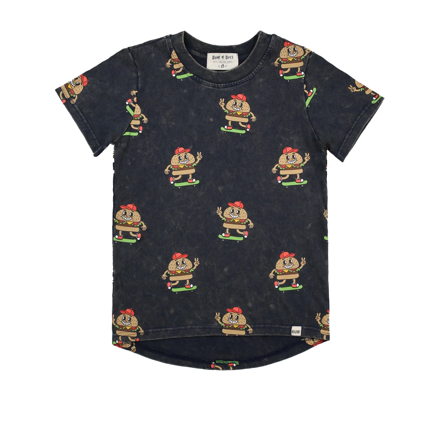 Band of Boys Navy Wash Burger Repeat Tee