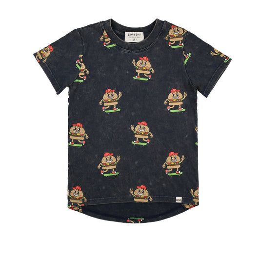 Band of Boys Navy Wash Burger Repeat Tee