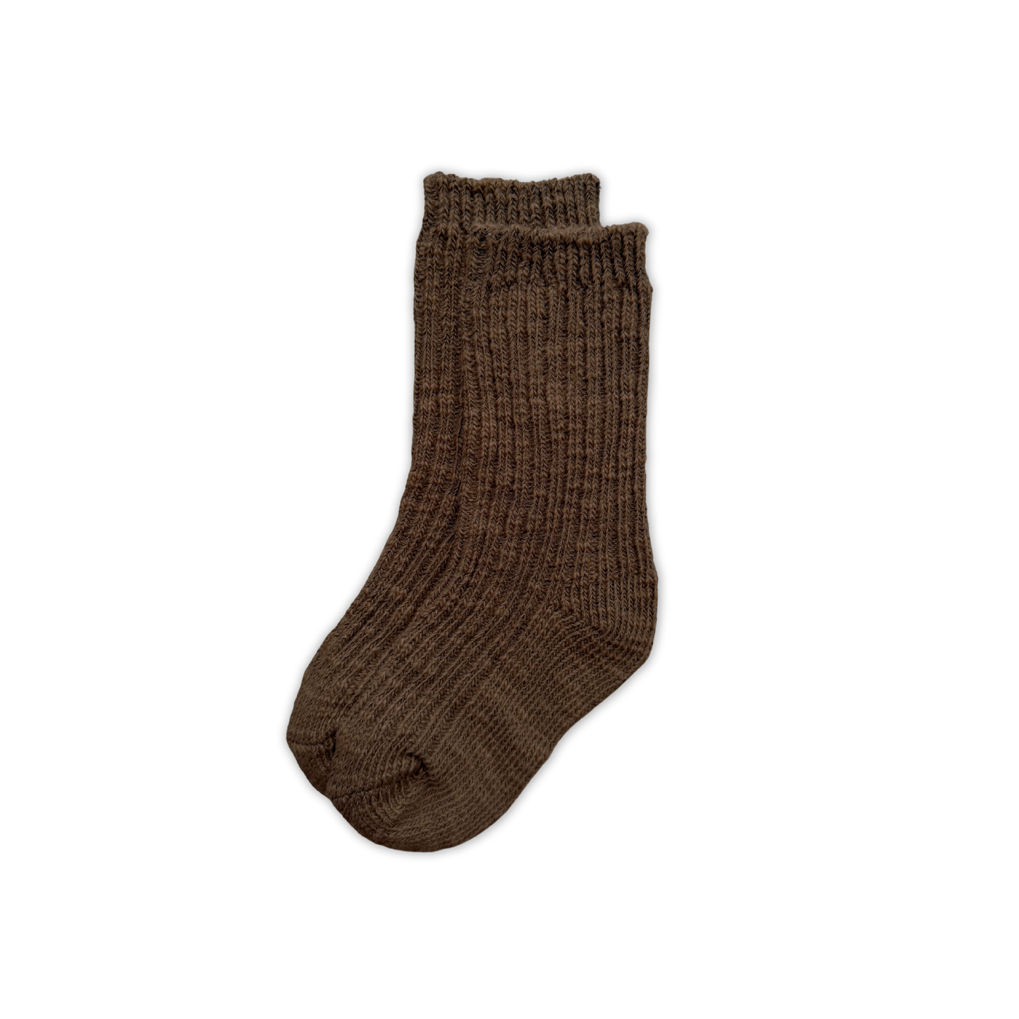 Grown Cotton Slub Chunky Rib Socks Espresso