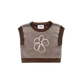 Grown Organic Fields Embroidery Knit Vest Espresso