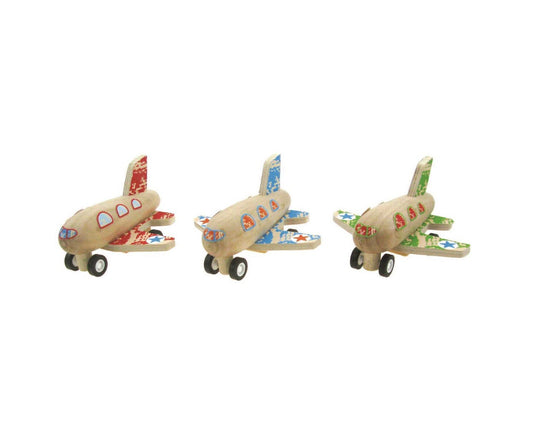 Wooden Pullback Aeroplane