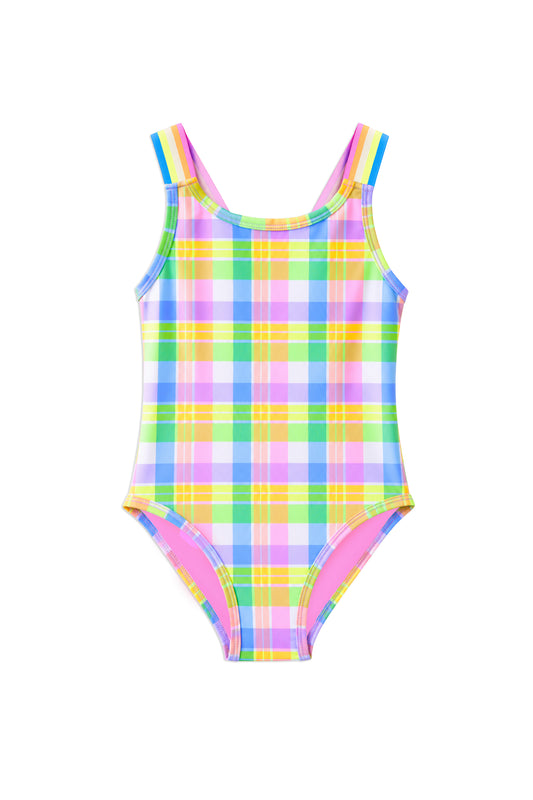 Milky Carnival Check Swimsuit