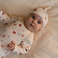 Nature Baby Cotton Knotted Beanie Petite Flora Stamp Print