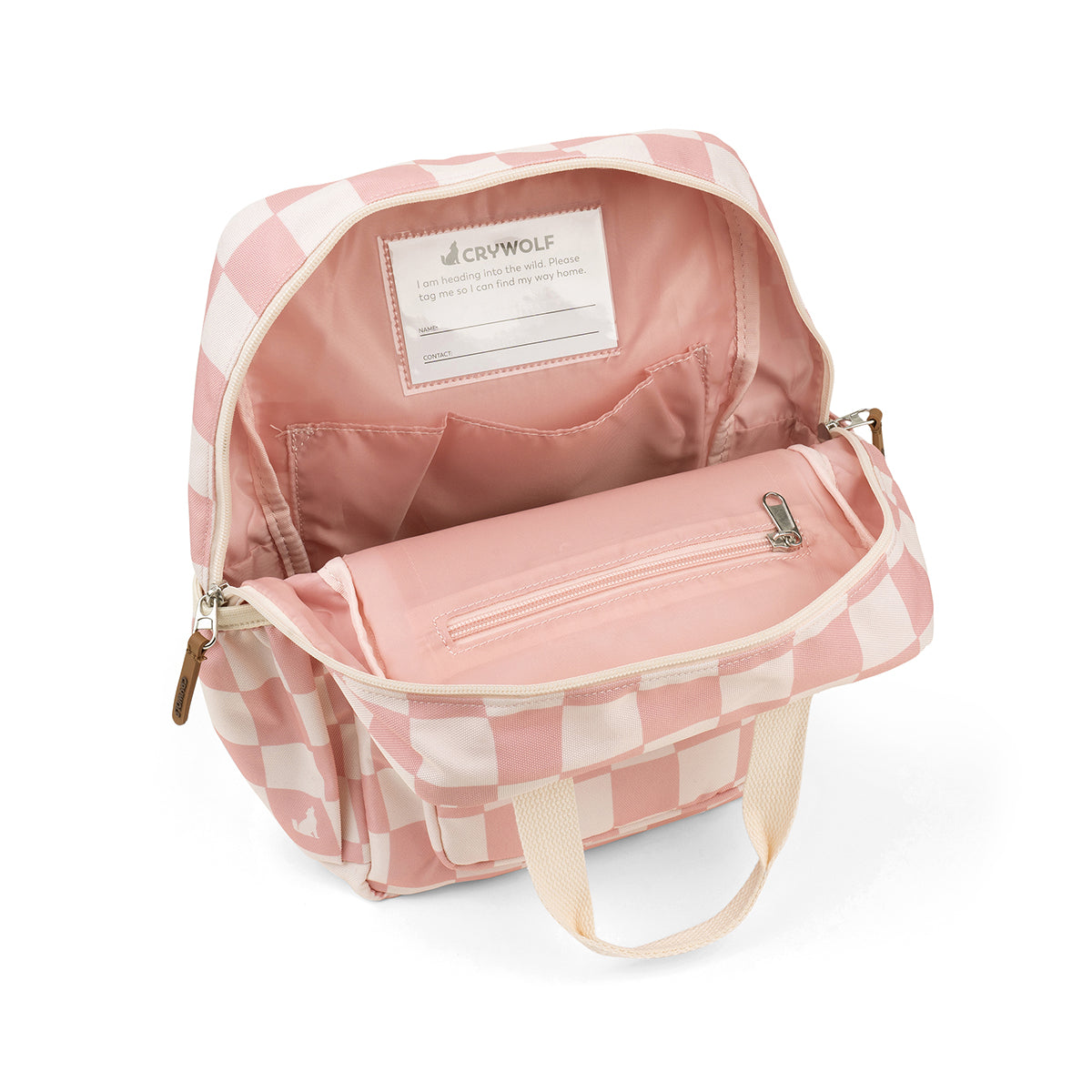 Crywolf Mini Backpack Pink Check